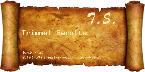 Trimmel Sarolta névjegykártya